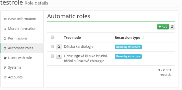  Automatic roles list