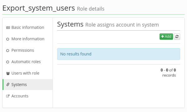 Adding the system's mapping to a role Adding the system's mapping to a role