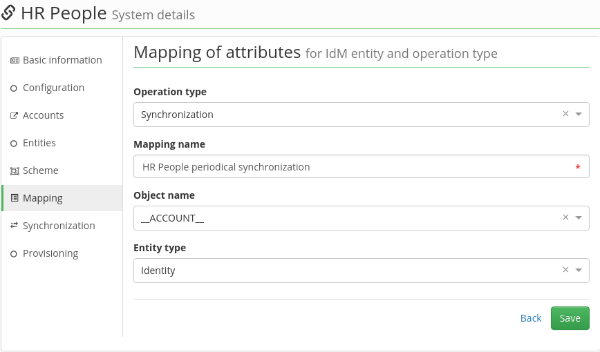 New attributes mapping New attributes mapping