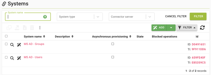 System list System list