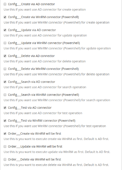 connector configuration